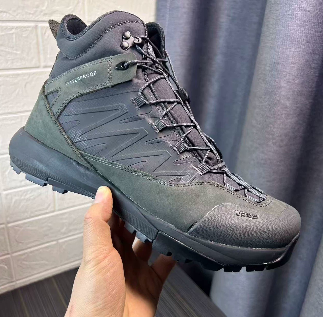 Streetwear Brand Luxury - Wysokie skórzane buty trekkingowe męskie luksusowe