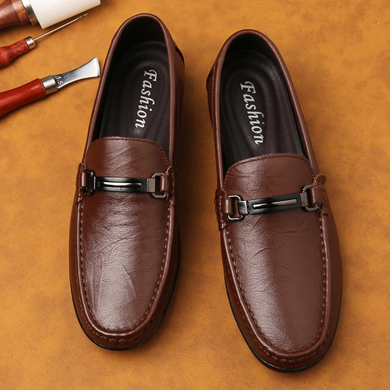 Streetwear Brand Luxury - Summer Luxury Brand Loafers Genuine Leather